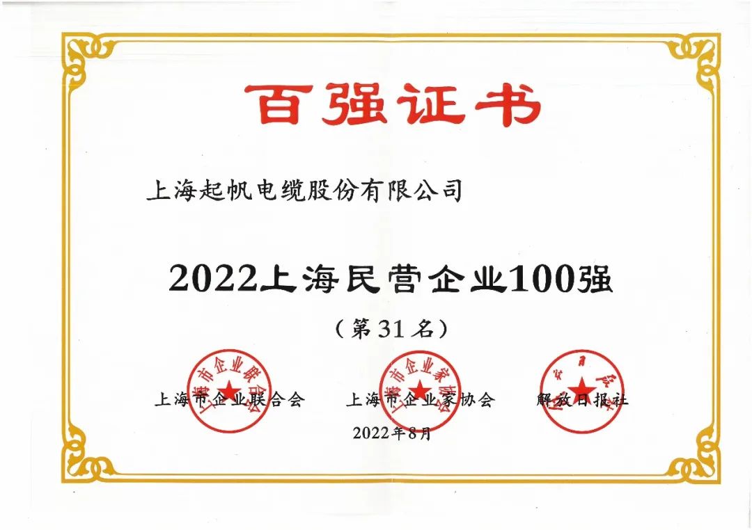 2022年上海民營企業(yè)100強